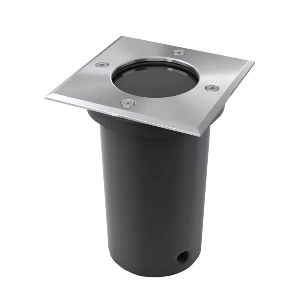 vidaXL Iluminación-Lámparas de suelo de jardín cuadradas 3 unidades