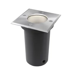 vidaXL Iluminación-Lámparas de suelo de jardín cuadradas 3 unidades