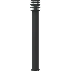 vidaXL Iluminación-Lámparas de suelo exterior con sensor 3 uds acero 110 cm
