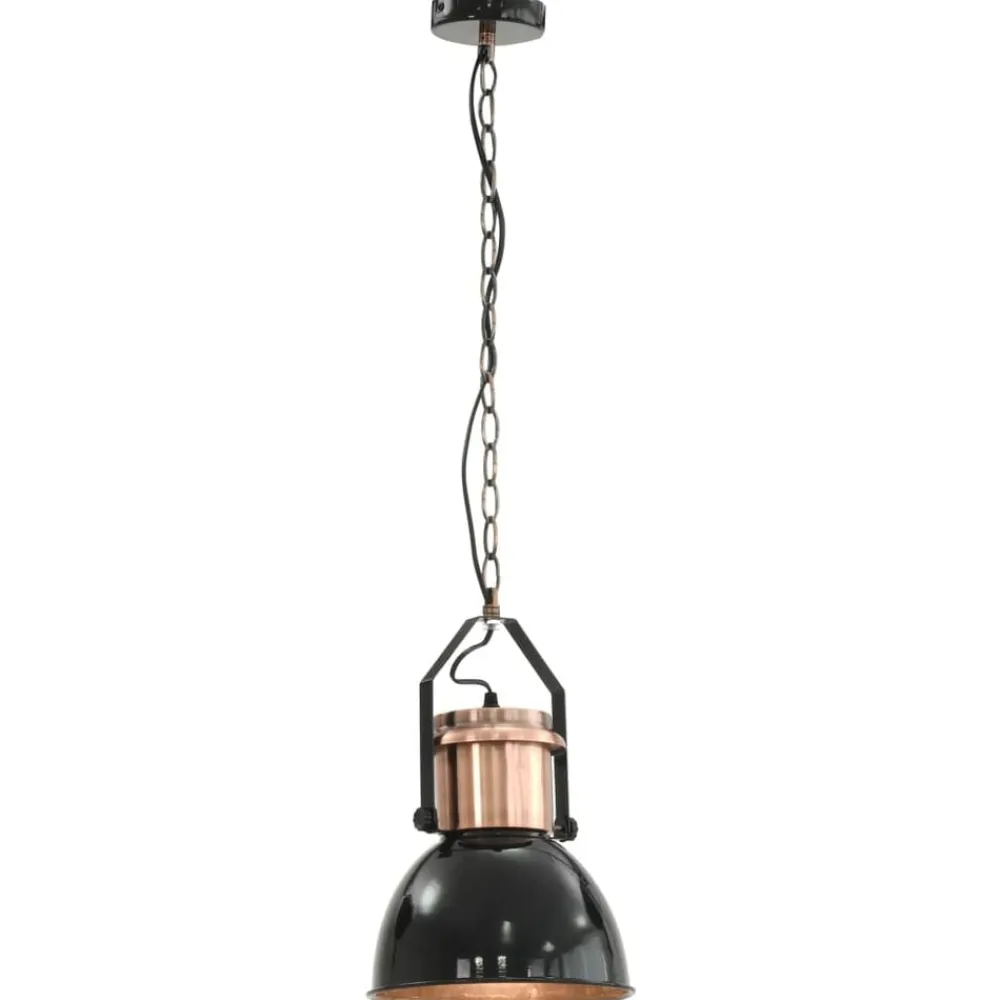 vidaXL Iluminación-Lámparas de techo 2 unidades redondas negro E27