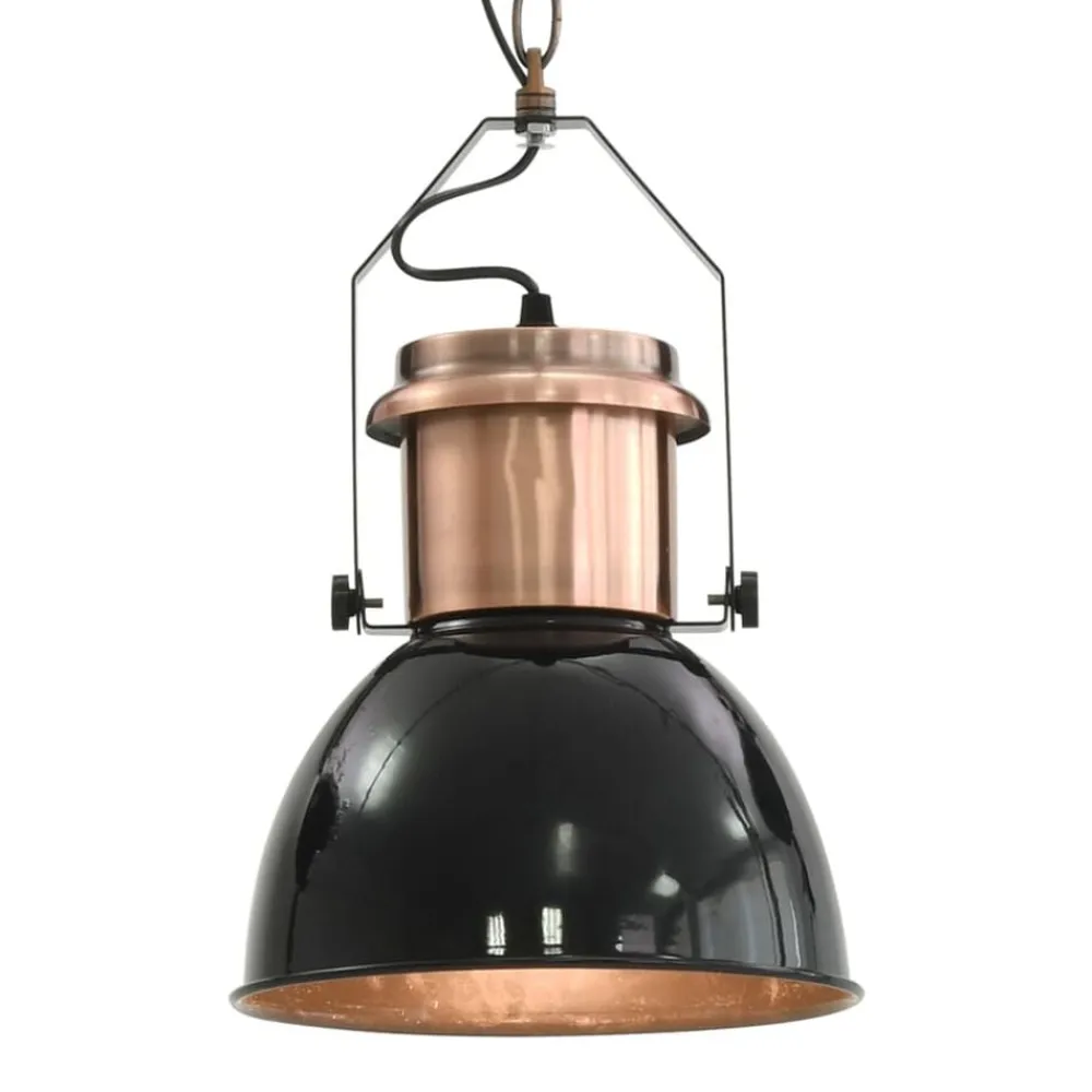 vidaXL Iluminación-Lámparas de techo 2 unidades redondas negro E27