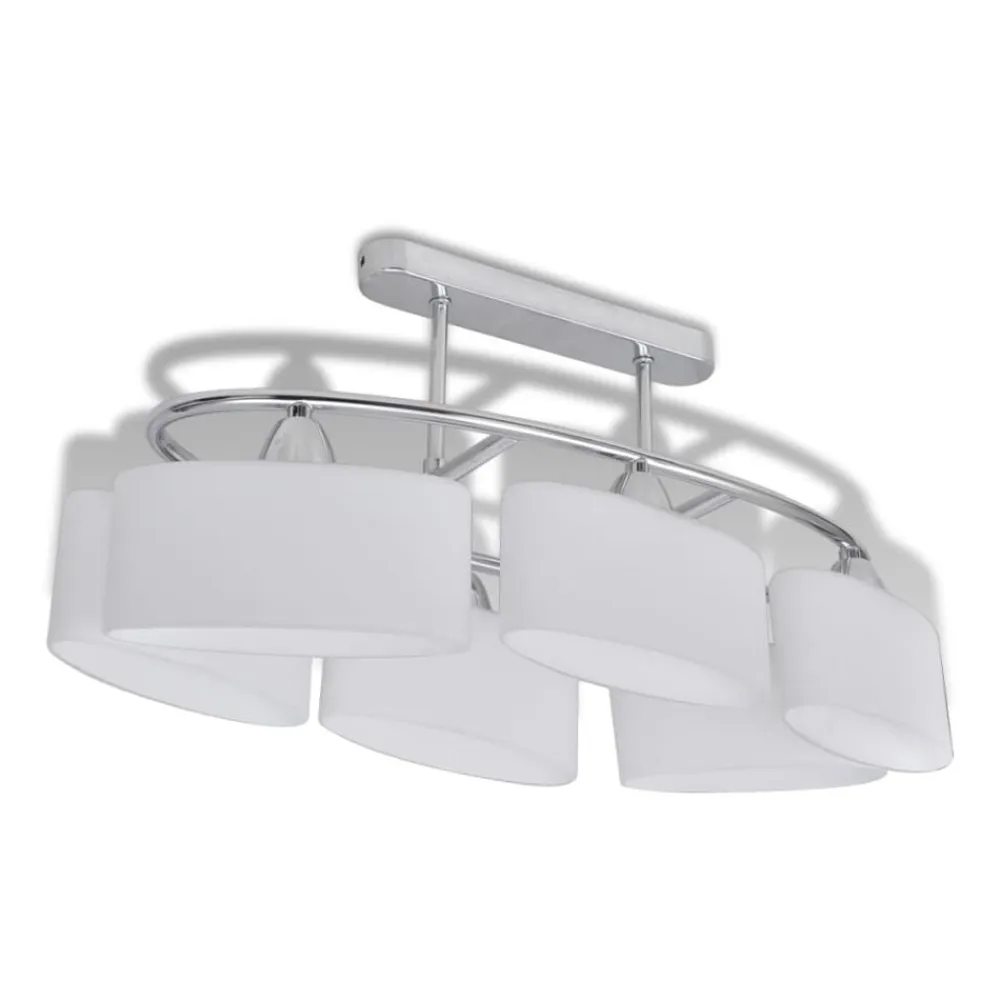 vidaXL Lámparas de techo 2 uds con pantalla de cristal elipsoidal E14 Hot
