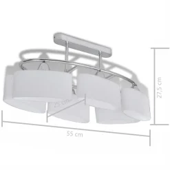 vidaXL Lámparas de techo 2 uds con pantalla de cristal elipsoidal E14 Hot
