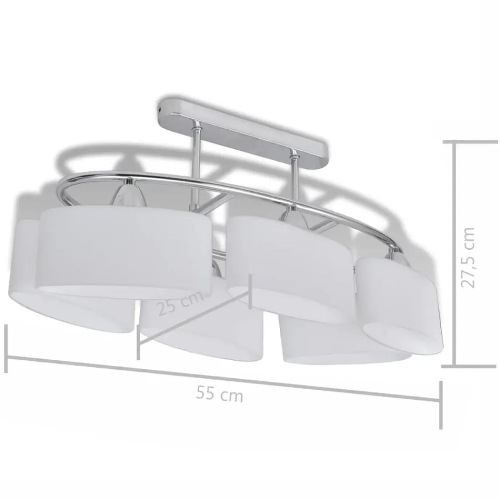 vidaXL Lámparas de techo 2 uds con pantalla de cristal elipsoidal E14 Hot