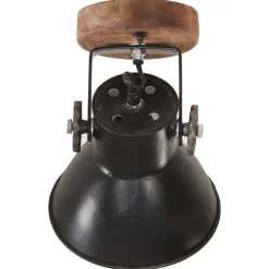 vidaXL Lámparas industriales de pared/techo 2 uds 20x25 cm E27 Negro Discount