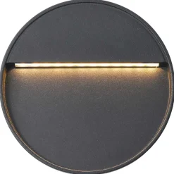 vidaXL Iluminación-Lámparas LED de pared para jardín 2 unidades redonda negra 3 W