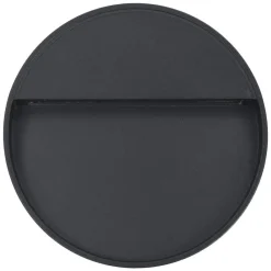 vidaXL Iluminación-Lámparas LED de pared para jardín 2 unidades redonda negra 3 W
