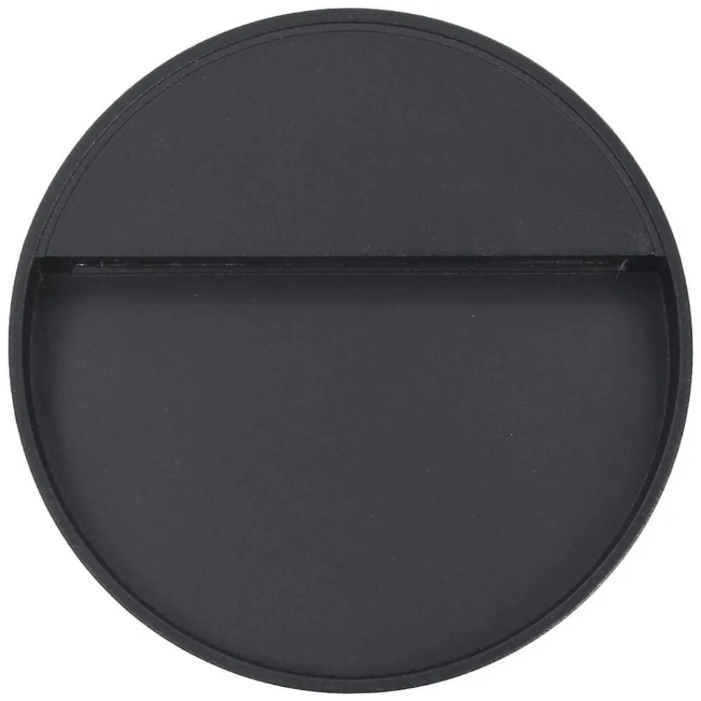 vidaXL Iluminación-Lámparas LED de pared para jardín 2 unidades redonda negra 3 W