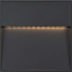 vidaXL Lámparas LED de pared para jardín 2 unidades cuadrada negra 3 W Outlet