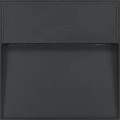 vidaXL Lámparas LED de pared para jardín 2 unidades cuadrada negra 3 W Outlet