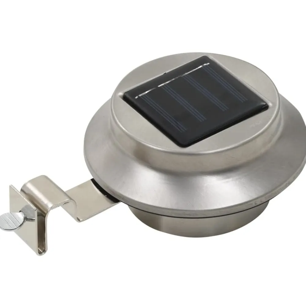 vidaXL Iluminación-Lámparas solares de exterior LED redondas 6 uds 12 cm blanco