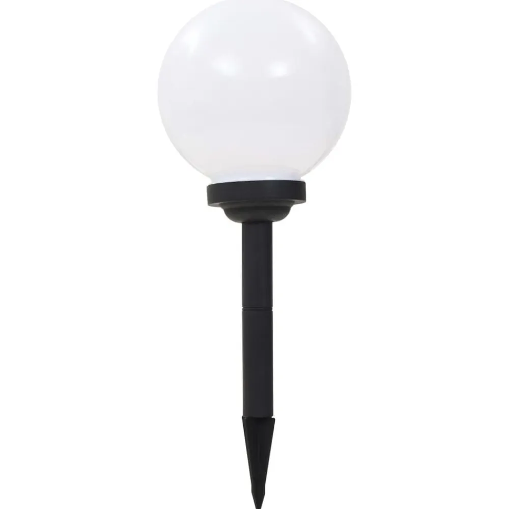 vidaXL Iluminación-Lámparas solares esféricas de exterior 3 uds LED RGB 20 cm