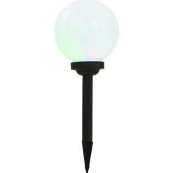 vidaXL Iluminación-Lámparas solares esféricas de exterior 3 uds LED RGB 20 cm