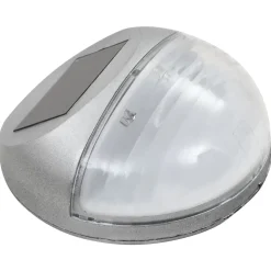 vidaXL Iluminación-Lámparas solares LED de pared exterior 12 uds redondas plateada