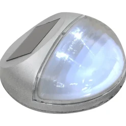 vidaXL Iluminación-Lámparas solares LED de pared exterior 12 uds redondas plateada