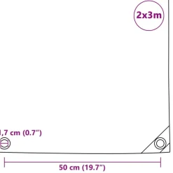 vidaXL Accesorios De Bricolaje-Lona 650 g/m² 2x3 m