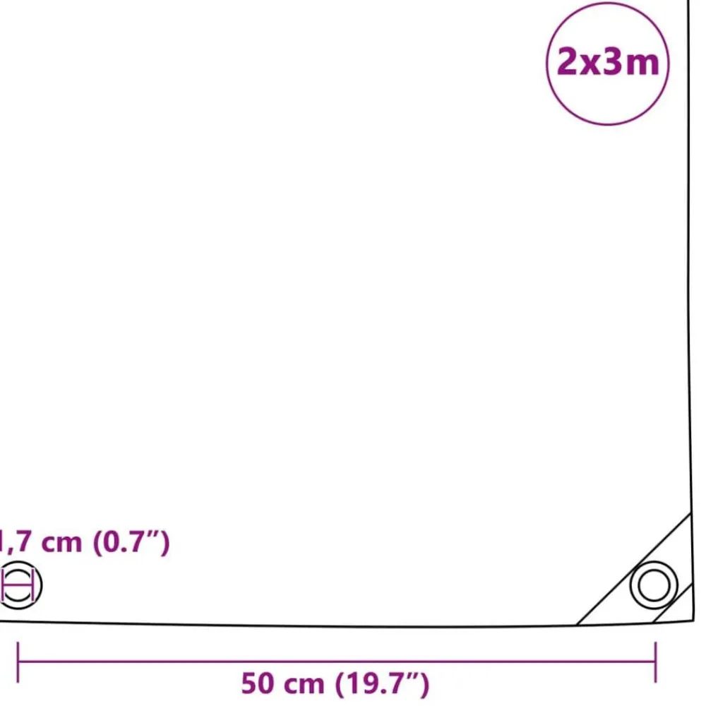 vidaXL Lona 650 g/m² 2x3 m Gris Outlet
