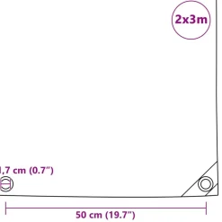 vidaXL Accesorios De Bricolaje-Lona 650 g/m² 2x3 m