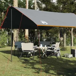 vidaXL Lona de camping impermeable naranja 460x305x210 cm Gris y naranja Discount