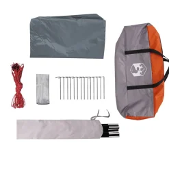 vidaXL Lona de camping impermeable naranja 460x305x210 cm Gris y naranja Discount