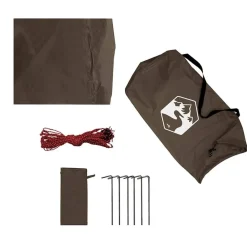 vidaXL Lona de camping impermeable marrón 306x306 cm Marr&oacute;n Online