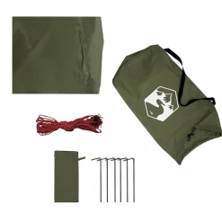 vidaXL Lona de camping impermeable 306x306 cm Verde oliva Hot