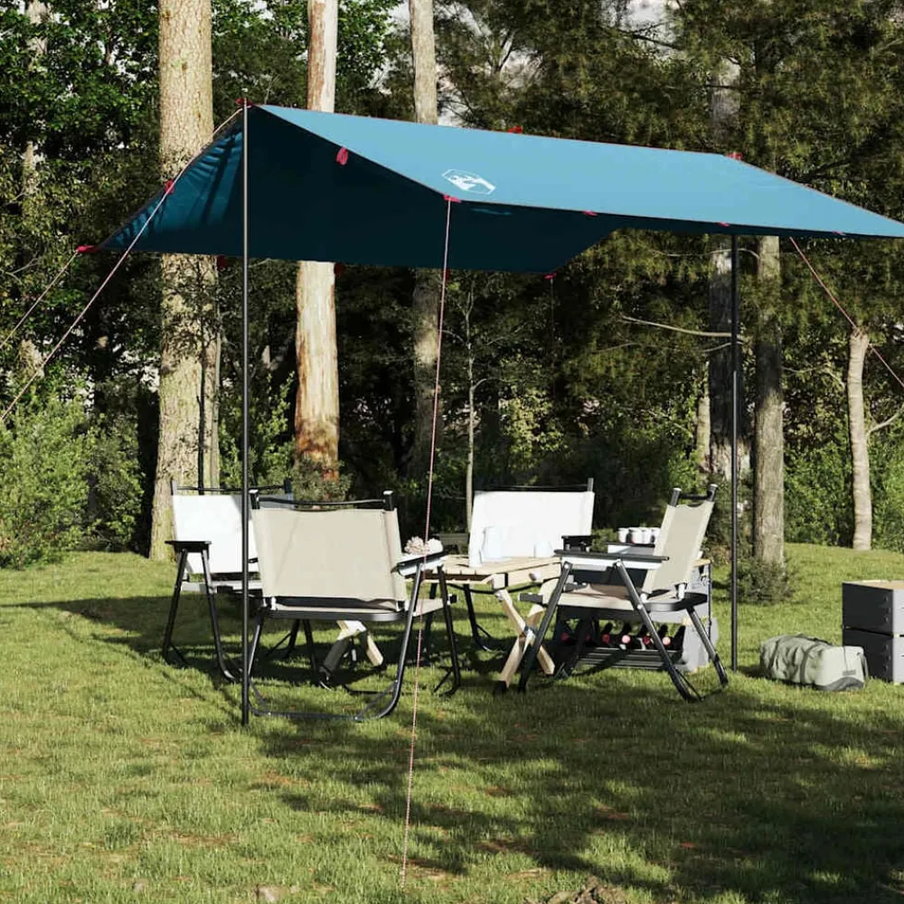 vidaXL Lona de camping impermeable 300x294 cm Azul New