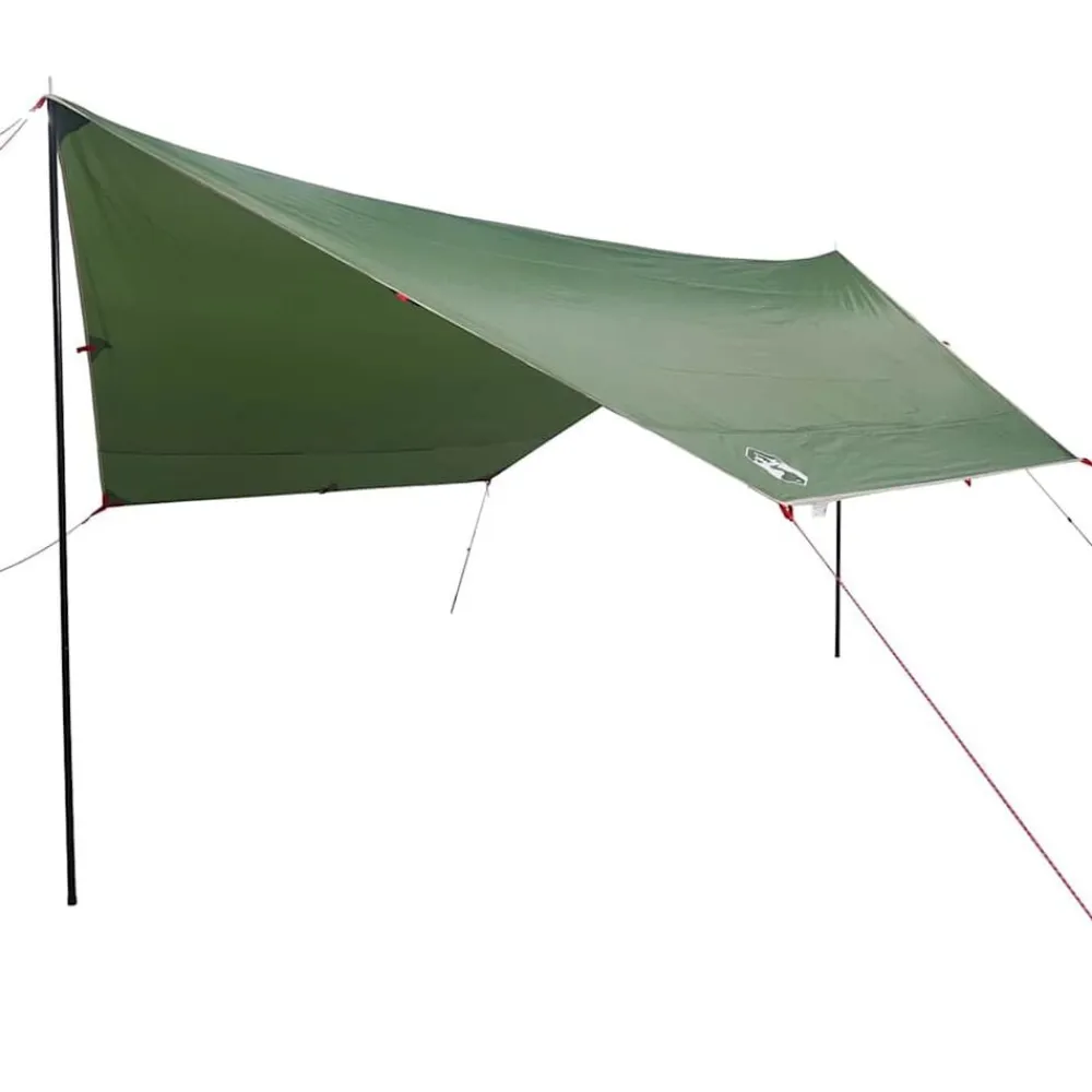 vidaXL Lona de camping impermeable 430x380x210 cm Verde Outlet