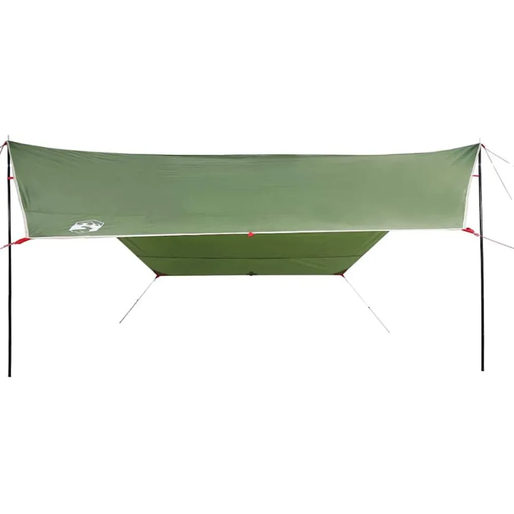 vidaXL Lona de camping impermeable 430x380x210 cm Verde Outlet