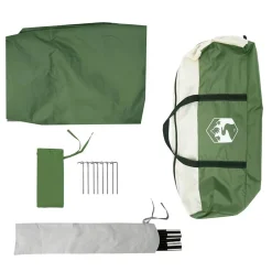 vidaXL Lona de camping impermeable 430x380x210 cm Verde Outlet