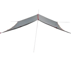 vidaXL Lona de camping impermeable y naranja 300x294 cm Gris Clearance