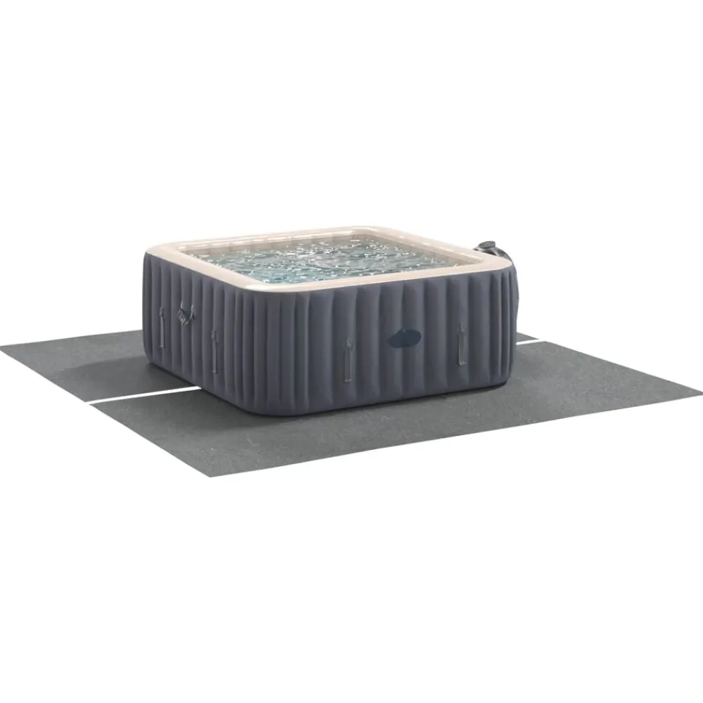 vidaXL Lona para el fondo de la piscina 274 x 274 x 0,1 cm Gris claro Hot