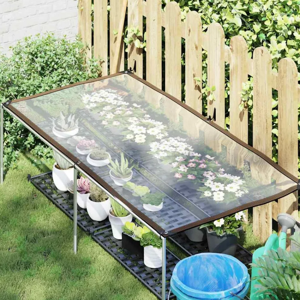 vidaXL Lona transparente con ojales polietileno 1x2 m Best