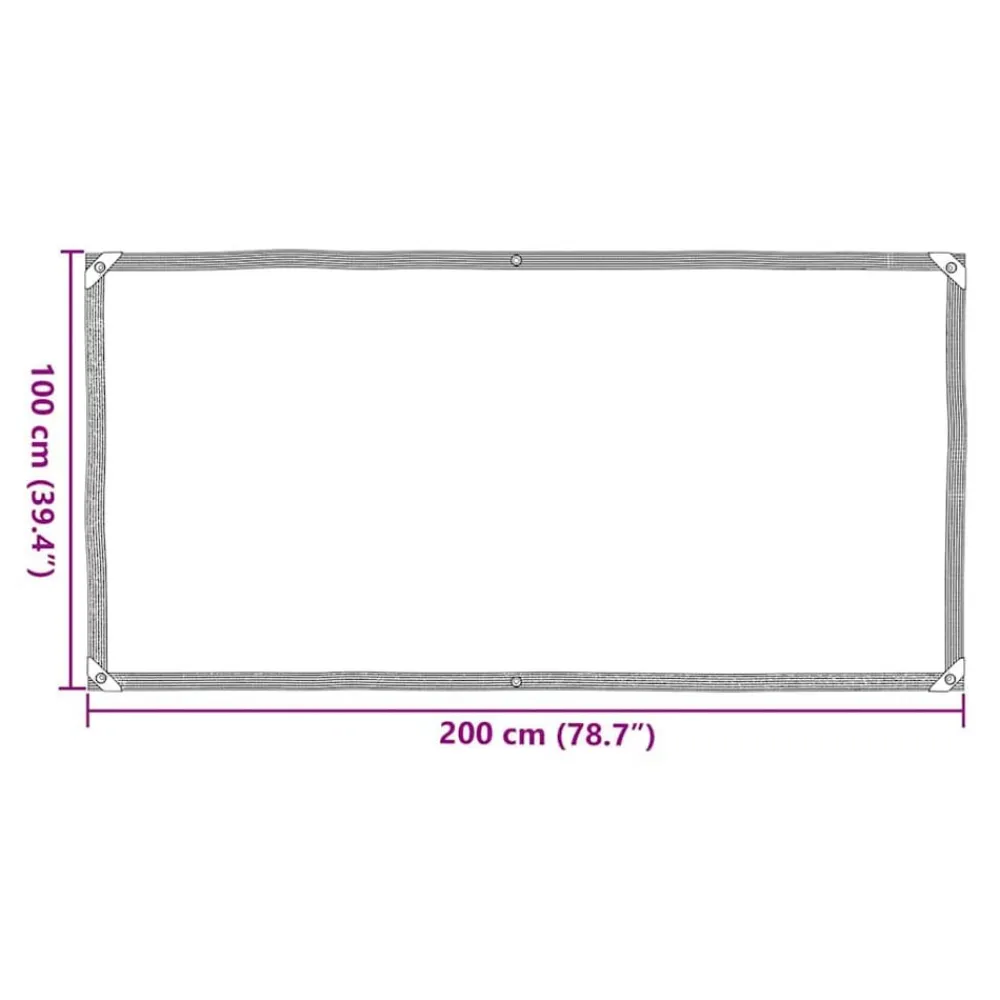 vidaXL Lona transparente con ojales polietileno 1x2 m Best