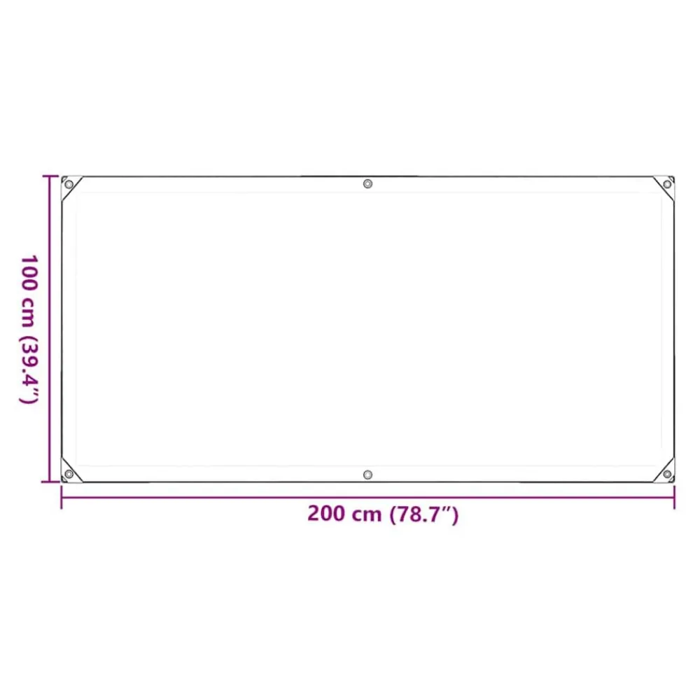 vidaXL Lona transparente con ojales PVC 1x2 m Outlet