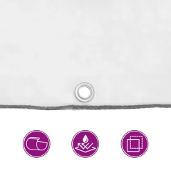 vidaXL Accesorios De Bricolaje-Lona transparente con ojales polietileno 1x2 m