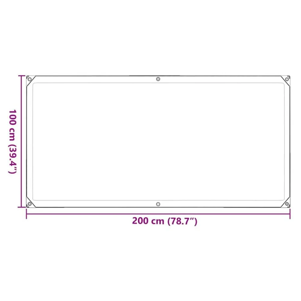 vidaXL Accesorios De Bricolaje-Lona transparente con ojales polietileno 1x2 m