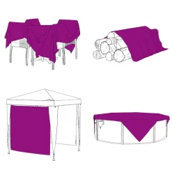 vidaXL Accesorios De Bricolaje-Lona transparente con ojales polietileno 1x2 m