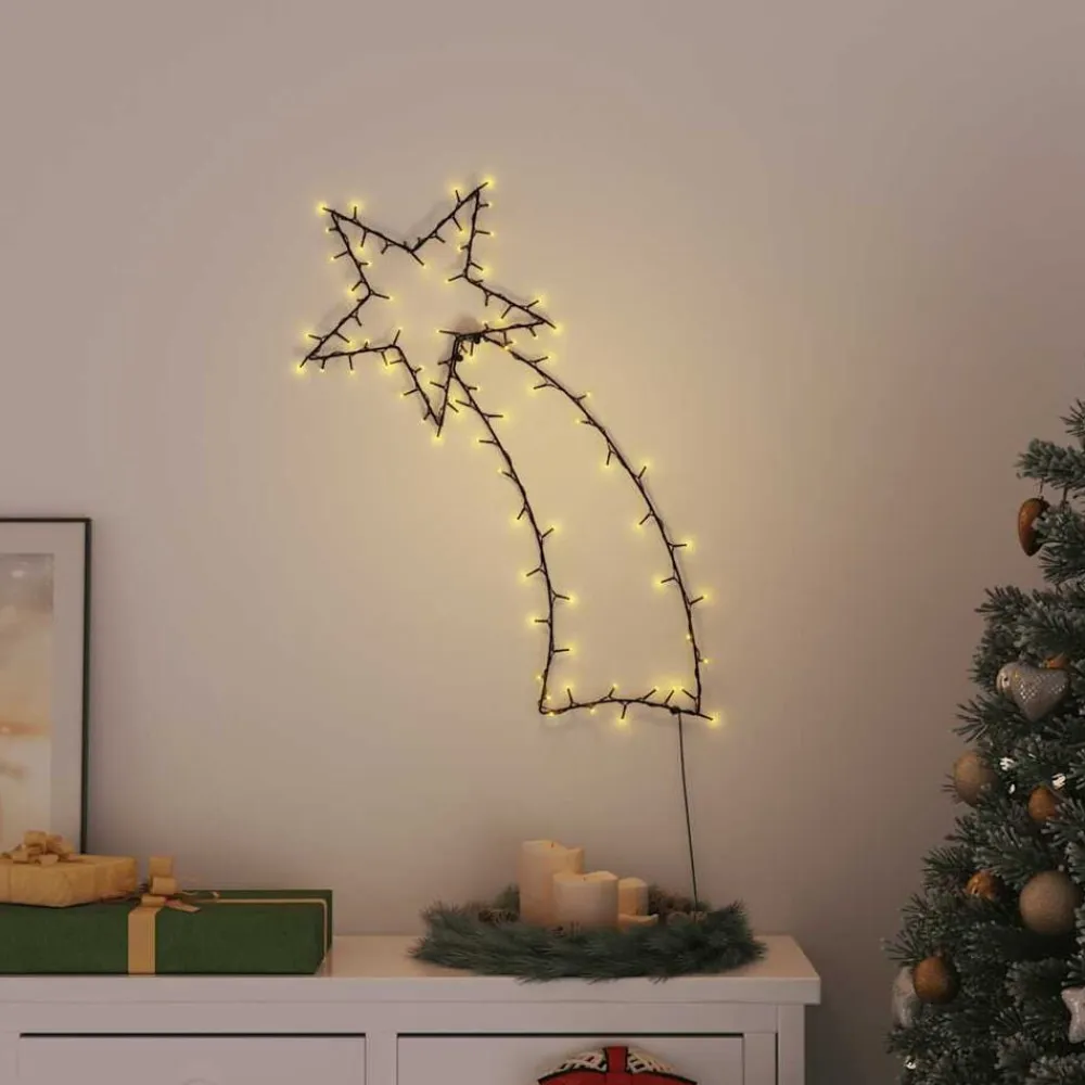 vidaXL Luces de Navidad Estrella Fugaz Silueta 115 LEDs blanco cálido Online
