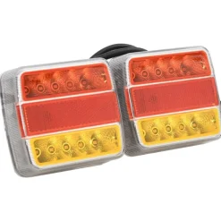 vidaXL Luces de remolque 2 uds bombilla LED roja 10,5x7,5x10 cm 12V