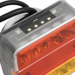 vidaXL Luces de remolque 2 uds bombilla LED roja 10,5x7,5x10 cm 12V