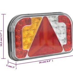 vidaXL Piezas Y Accesorios Para Vehículos-Luces de remolque 2 uds bombilla LED rojo 24x5x14,5 cm 12V