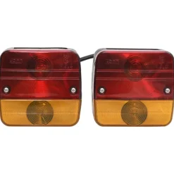 vidaXL Luces de remolque 2 uds bombilla clásica rojo 12 V 10,5x5x9,5cm Discount