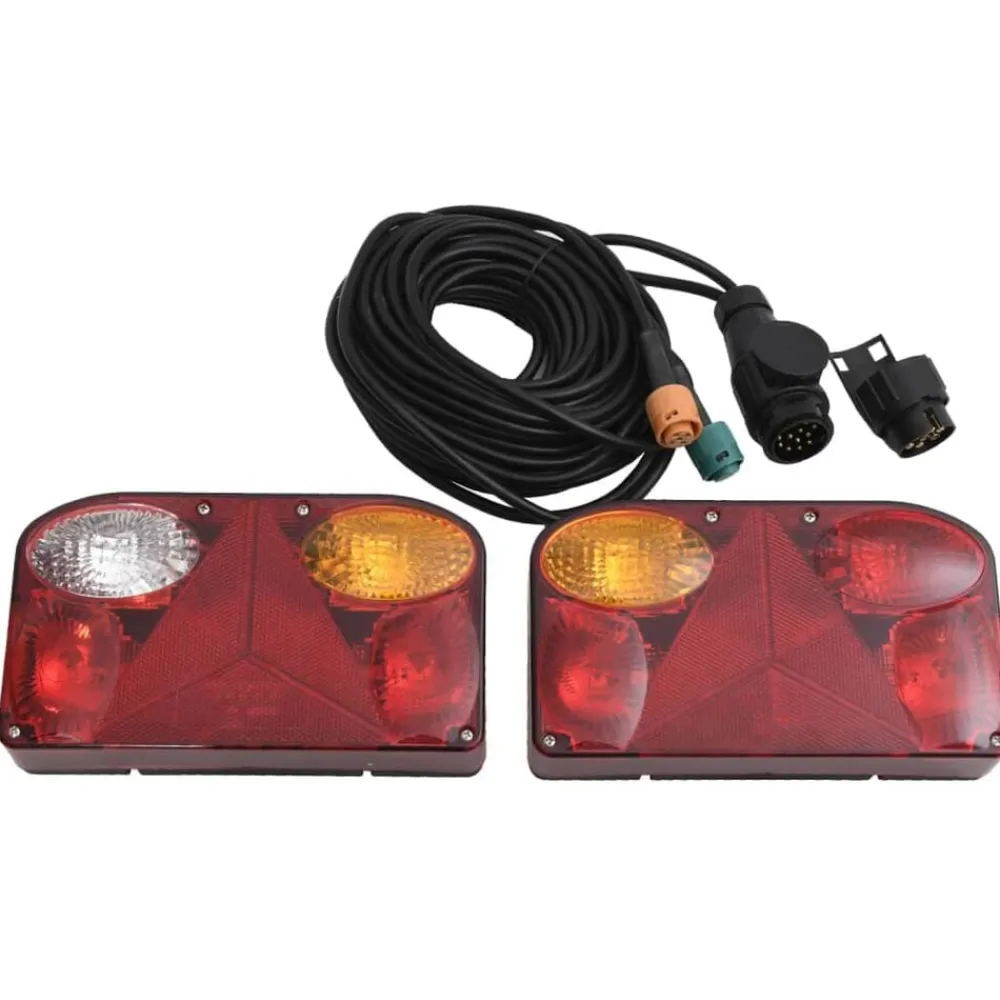 vidaXL Luces de remolque 2 uds bombilla clásica rojo 12 V Clearance