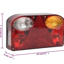 vidaXL Luces de remolque 2 uds bombilla clásica rojo 12 V Clearance