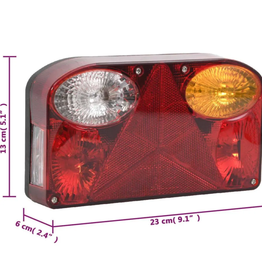 vidaXL Luces de remolque 2 uds bombilla clásica rojo 12 V Clearance