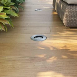 vidaXL Luces de suelo de exterior redondas 3 unidades Best