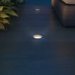 vidaXL Luces de suelo de exterior redondas 3 unidades Best