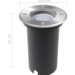 vidaXL Luces de suelo de exterior redondas 3 unidades Best