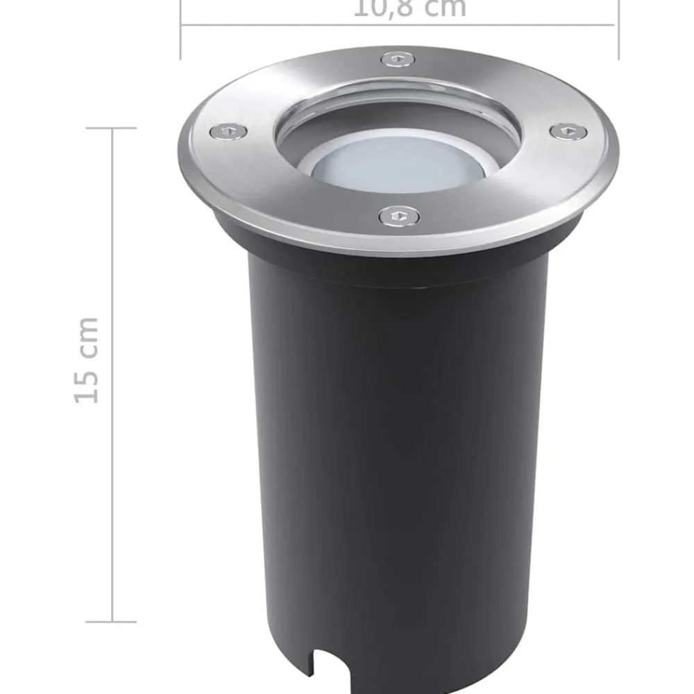vidaXL Luces de suelo de exterior redondas 3 unidades Best